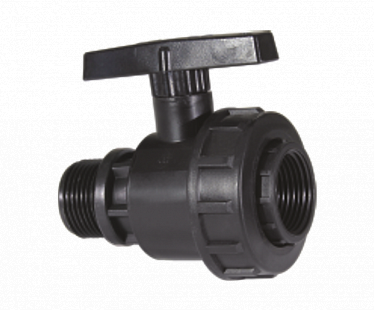 Кран вентильный пластиковый компрессионный  25*25 PN16 (POLIEXT) (40)